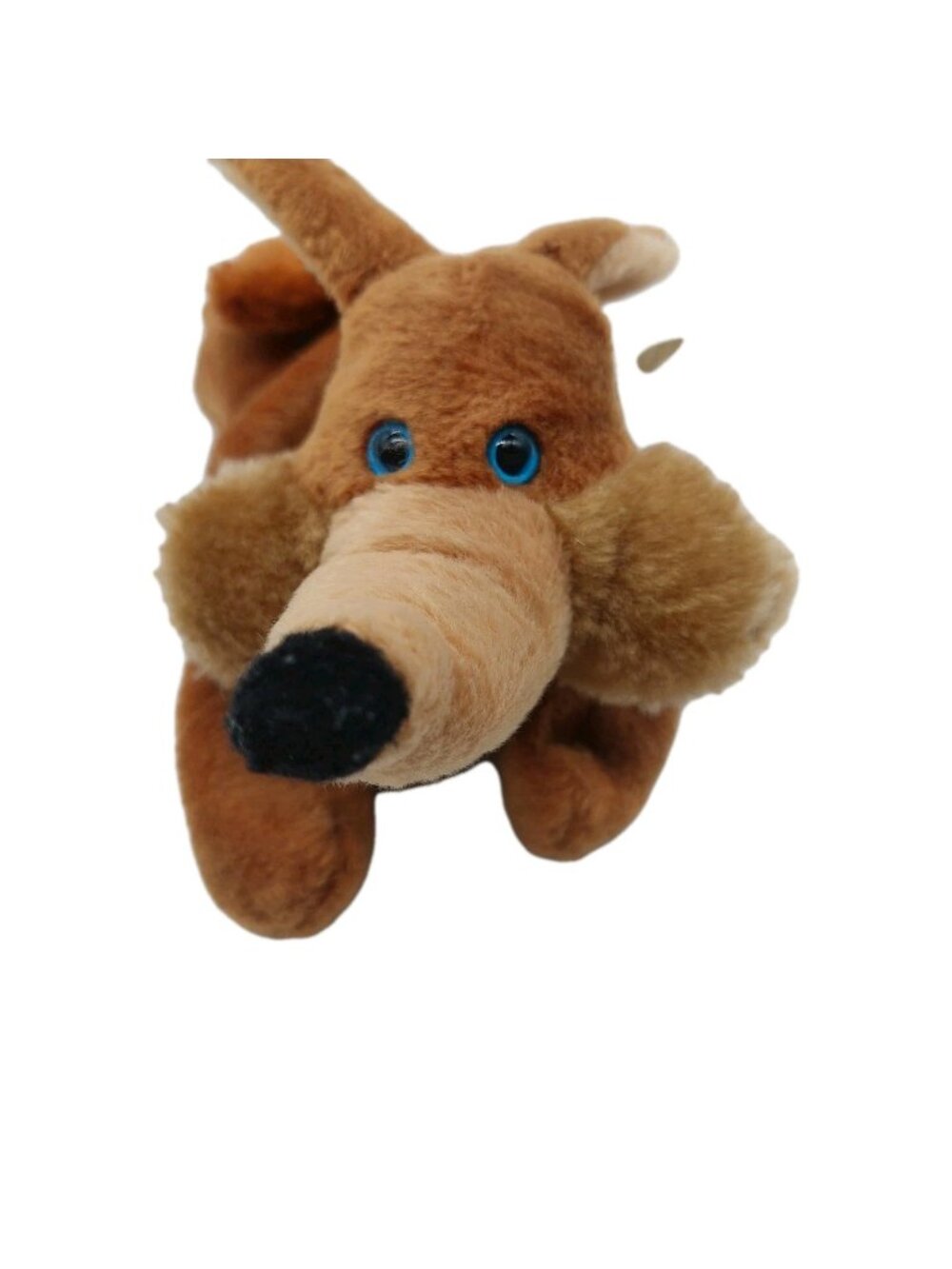 Nanco Plush Wolf Coyote Stuffed Animal Blue Eyes 9" Bean Bag 1998